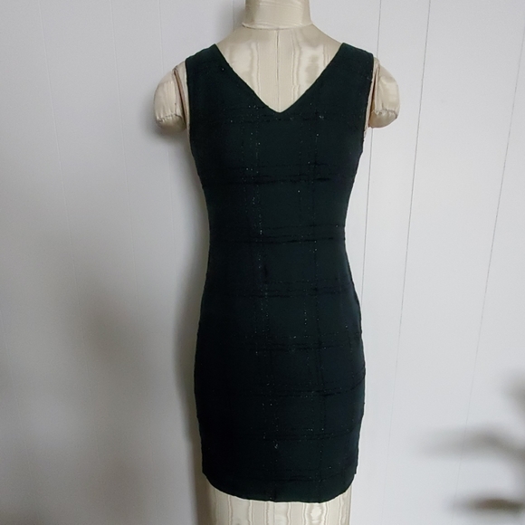 NWT AMY MATTO NEW YORK Metallic Emerald Wool dress - Picture 1 of 8